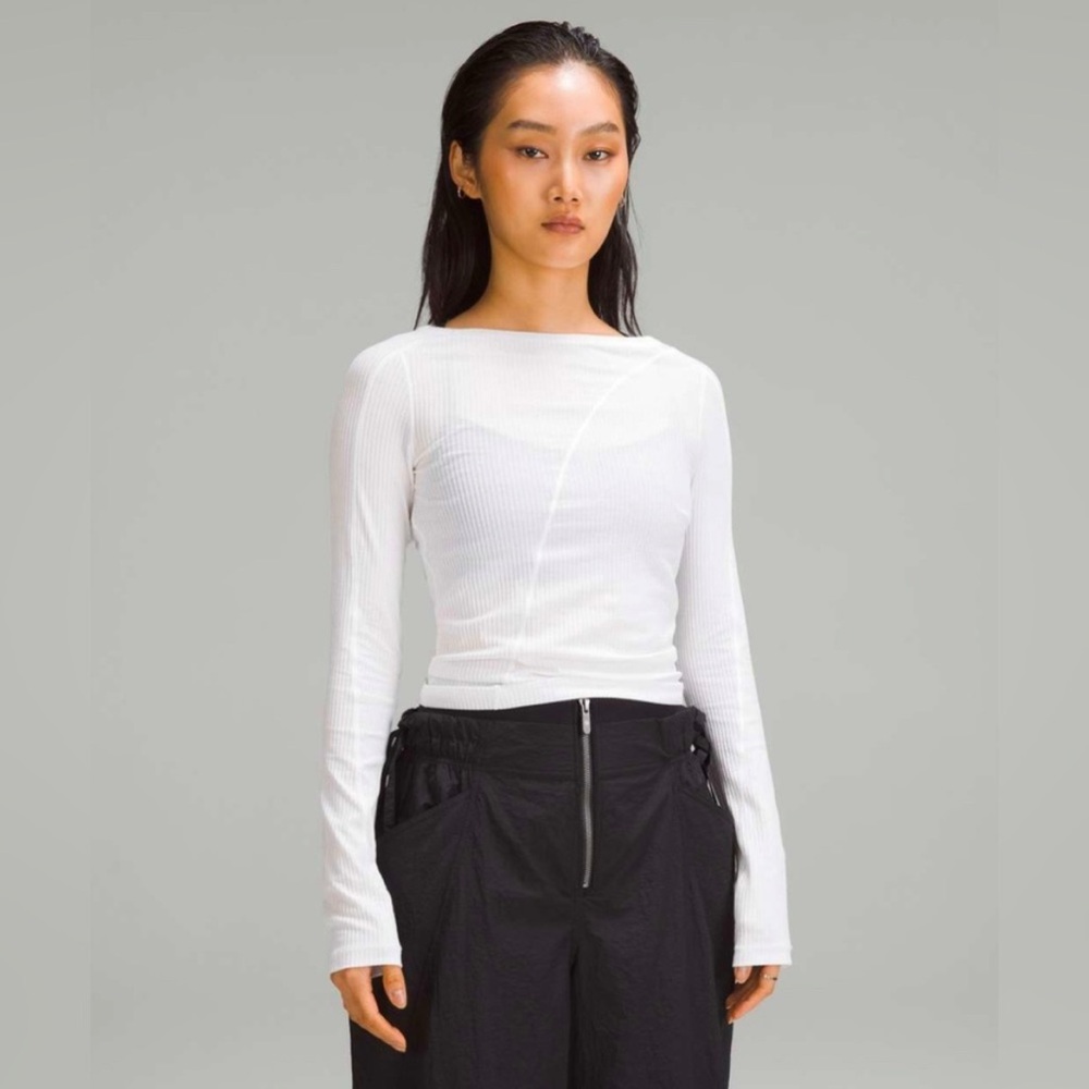 lululemon asymmetrical ribbed cotton long sleeve
